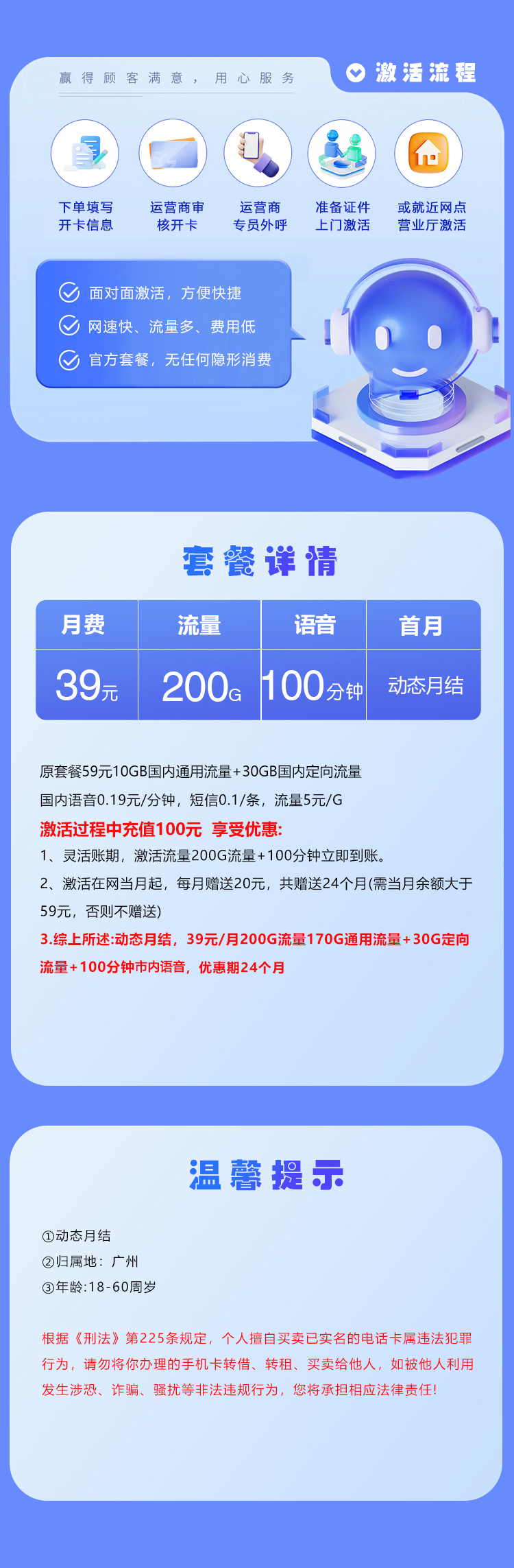 移动专属卡详情