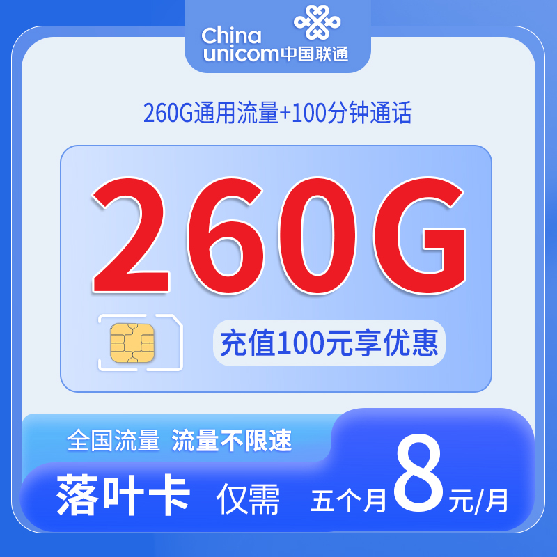 广东联通落叶卡