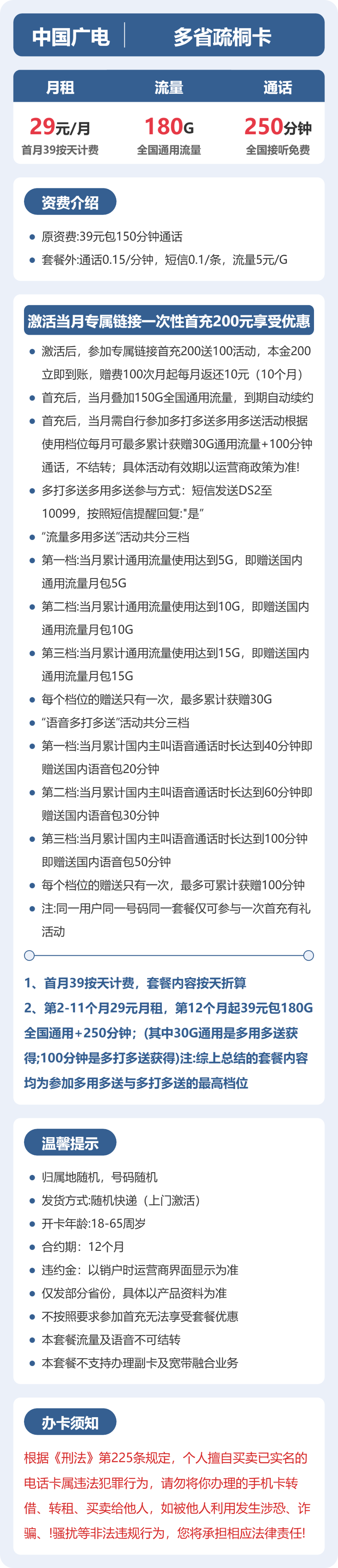 广电疏桐卡详情