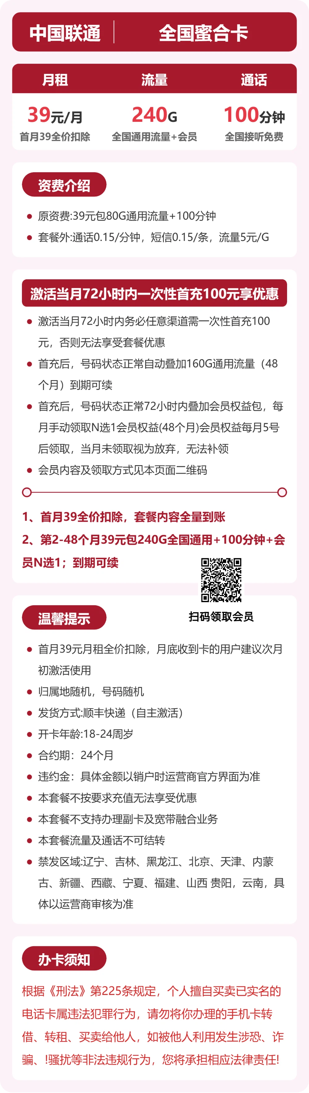 联通蜜合卡详情
