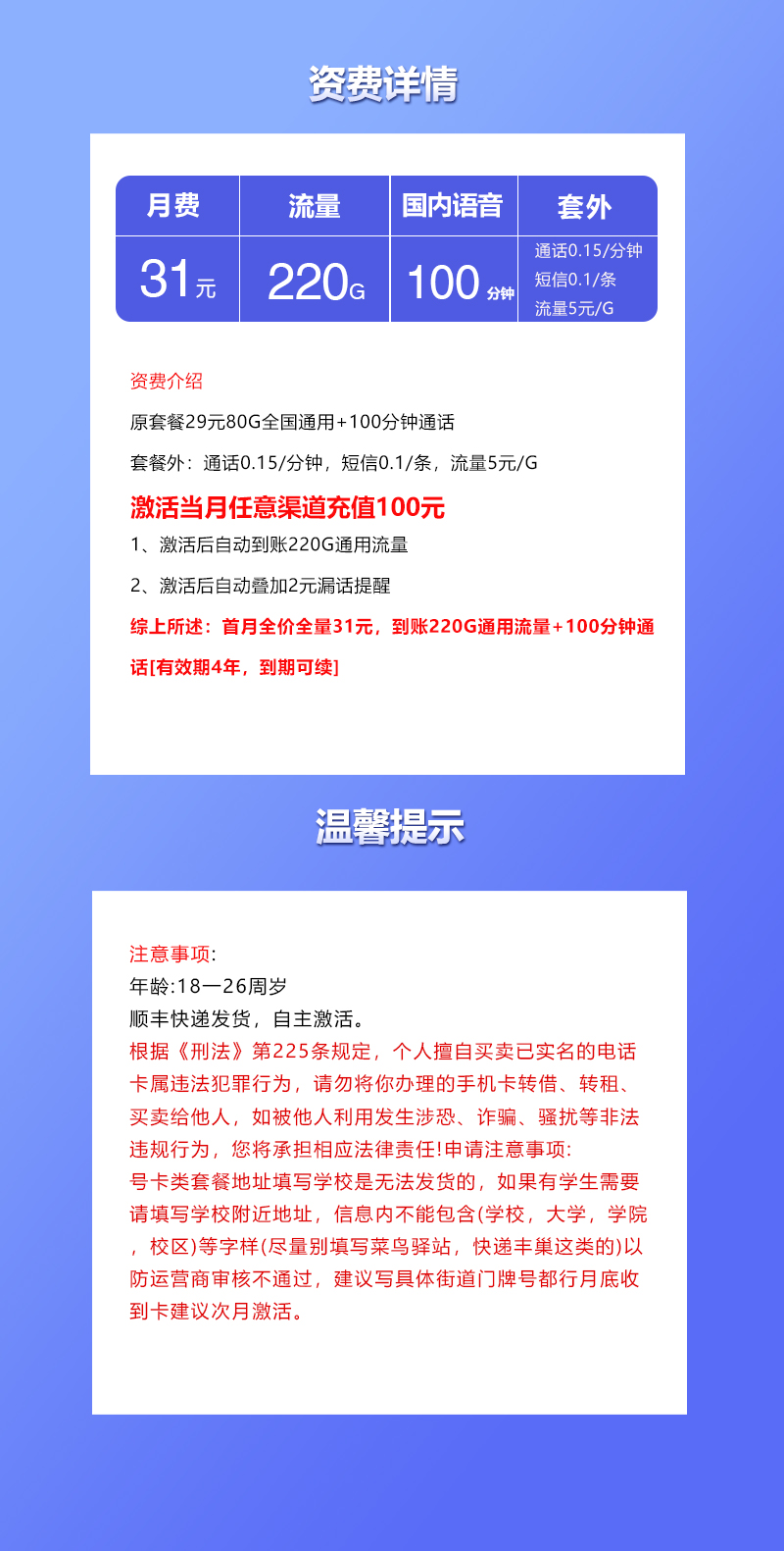 联通飞梁卡详情