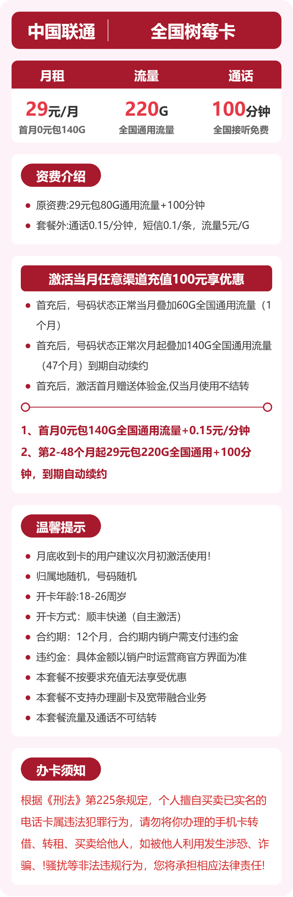 联通树莓卡详情