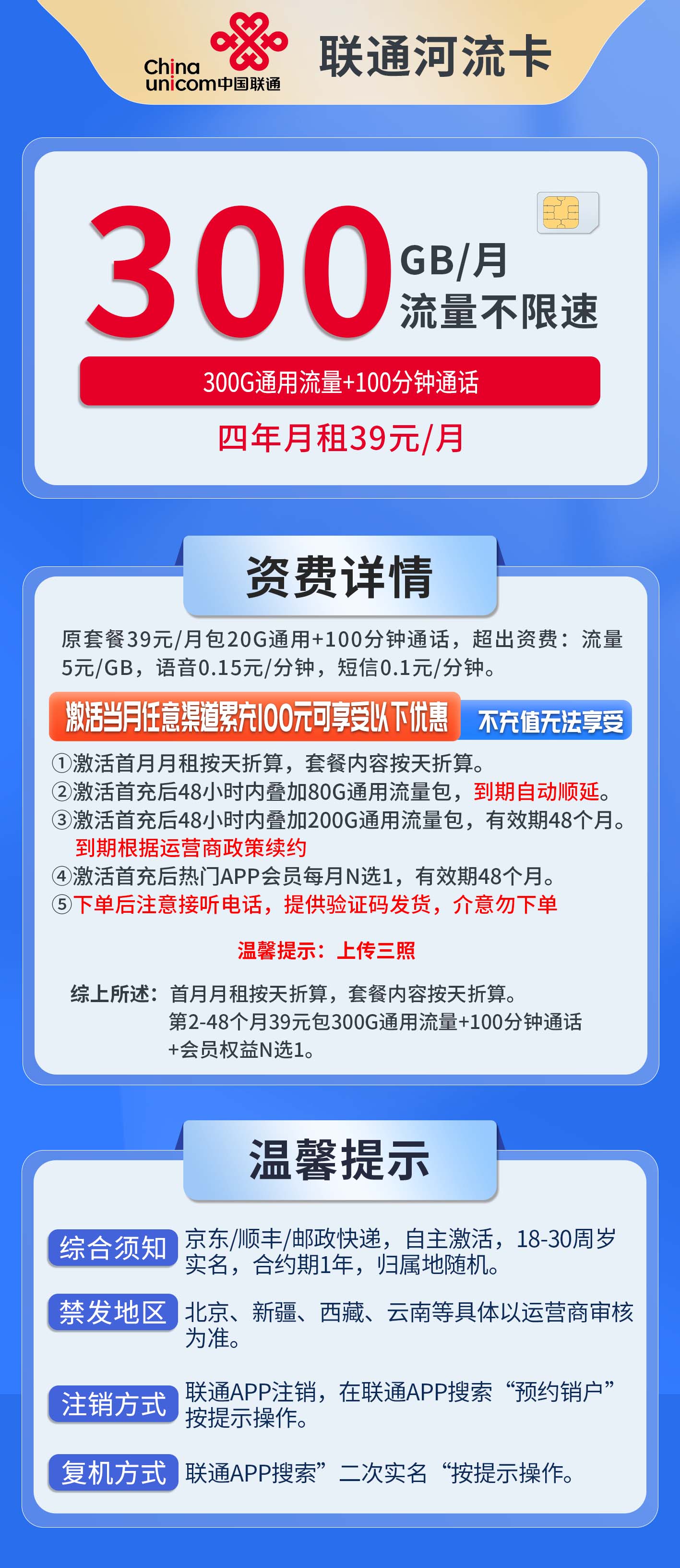 联通河流卡详情