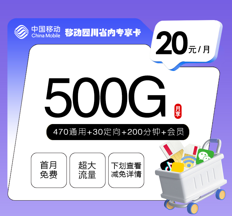 四川移动专享卡 - 订单信息提交完成后需要跳转二次下单，提醒用户注意接听电话提供验证码叠加流量包 - 流量卡免费办理