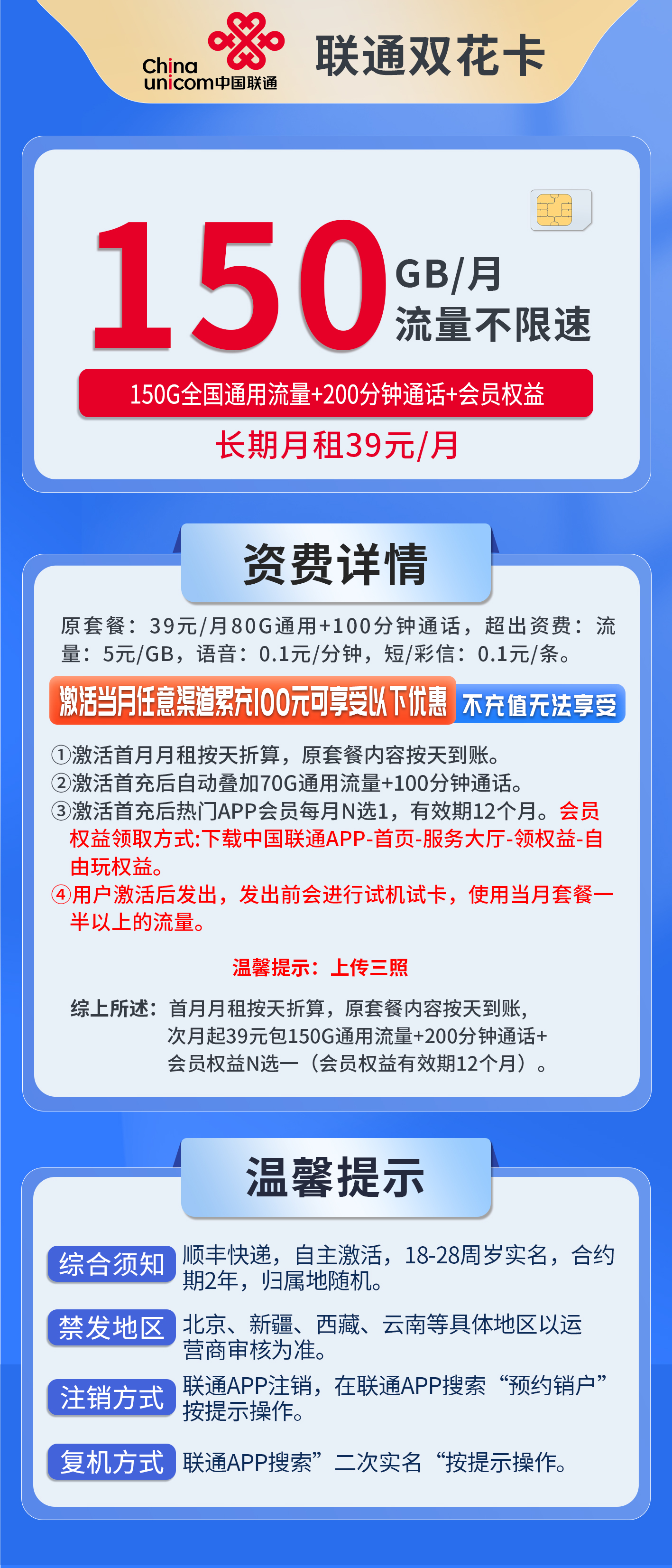 联通双花卡详情