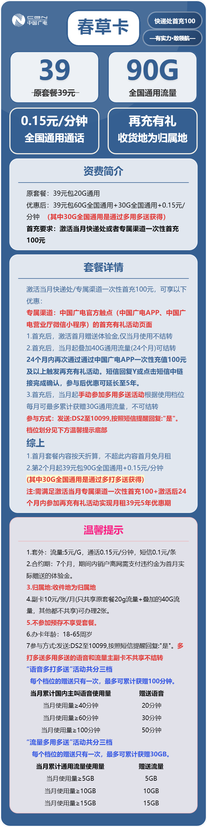 广电春草卡详情