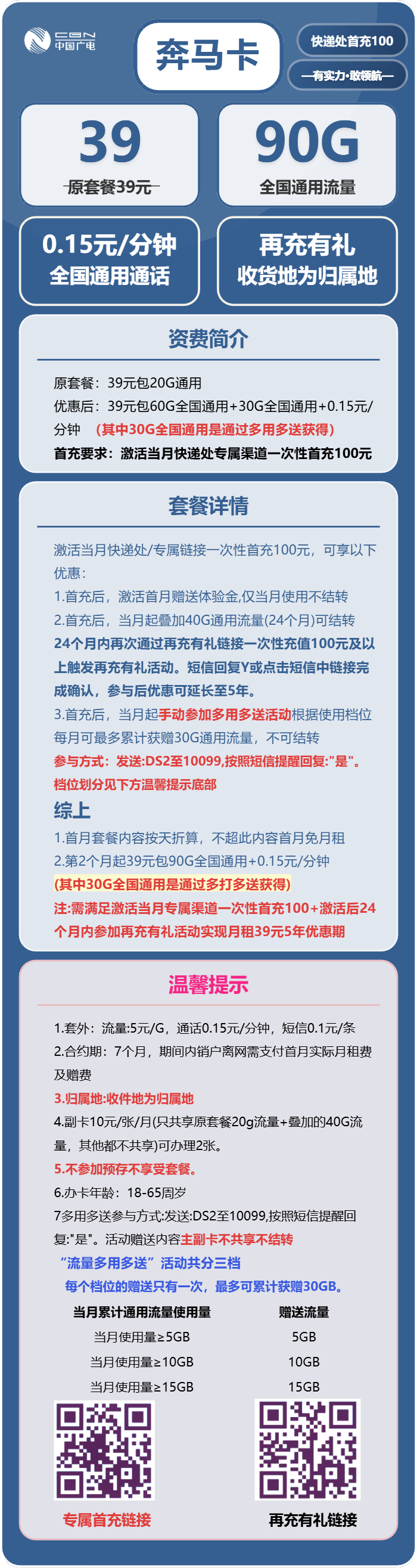 广电奔马卡详情