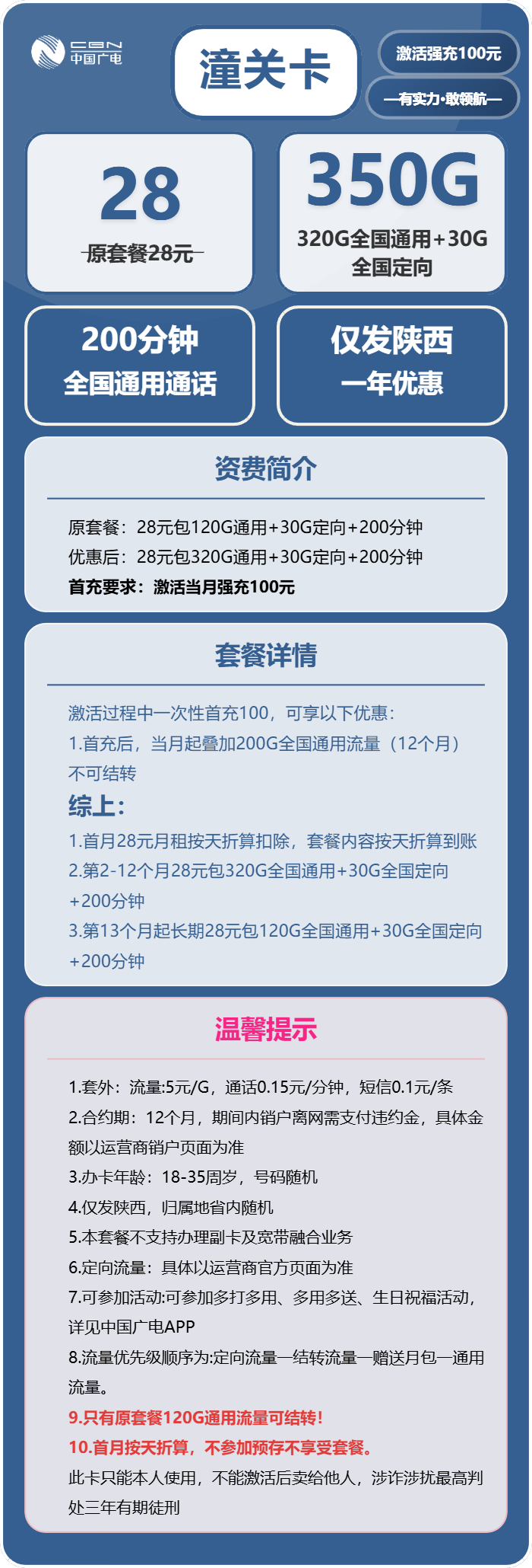 陕西广电潼关卡详情