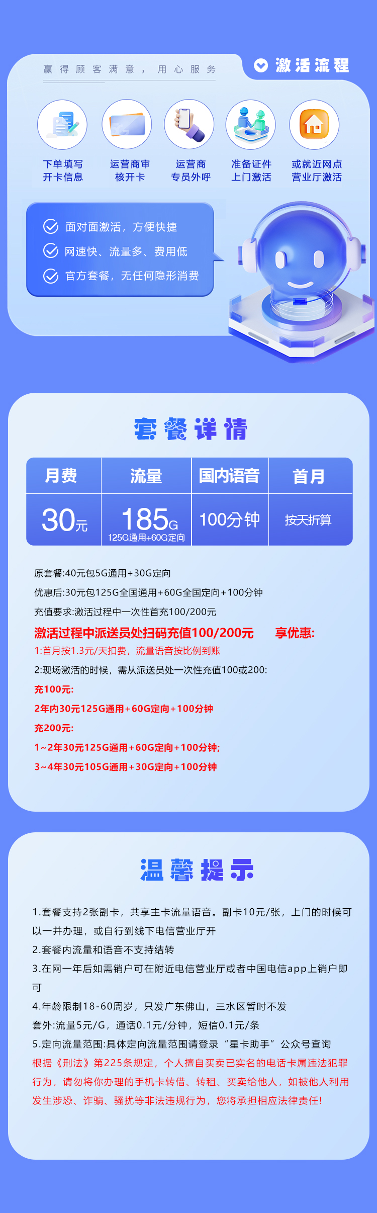 电信佛山卡详情