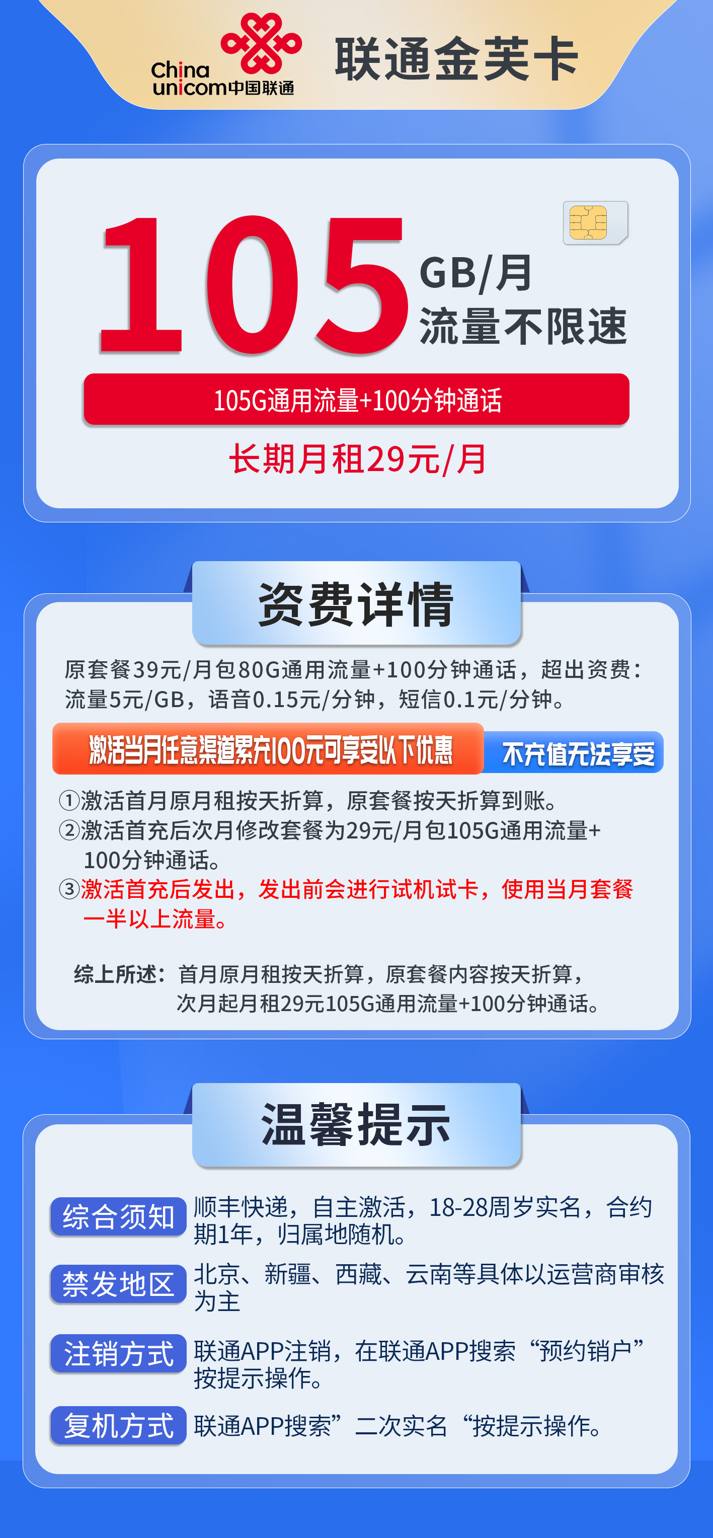 联通金芙卡详情