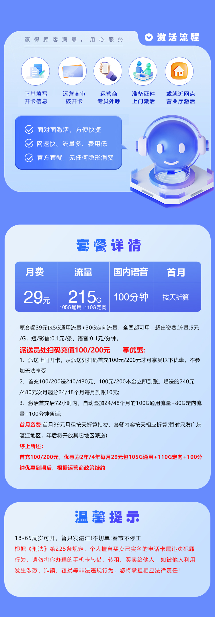 电信专属卡详情