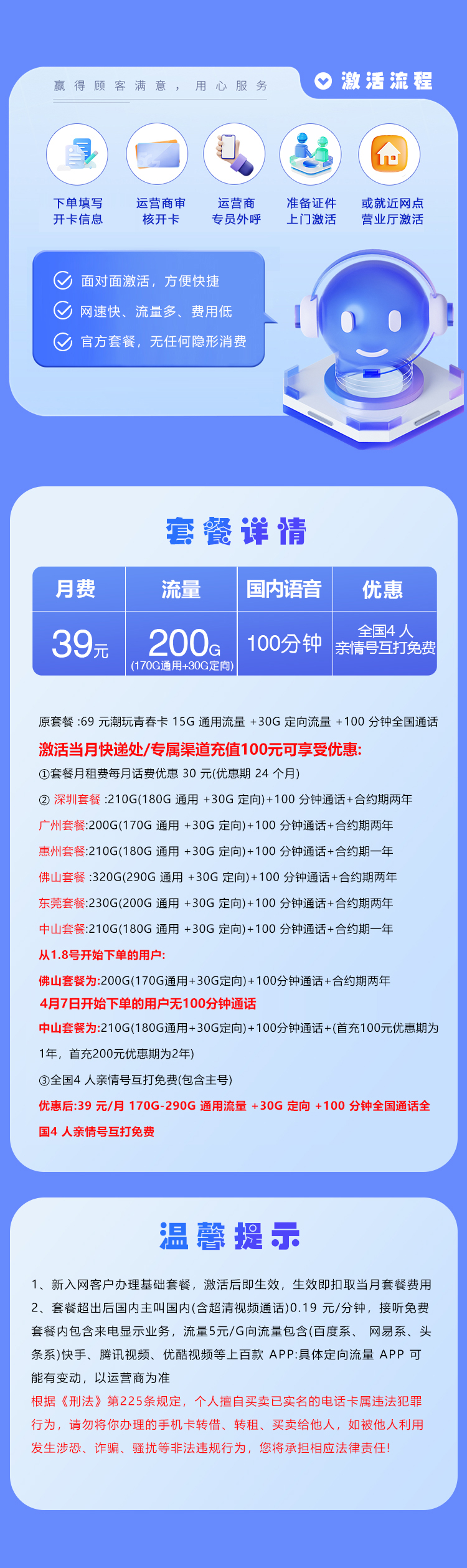 广东移动专属卡详情