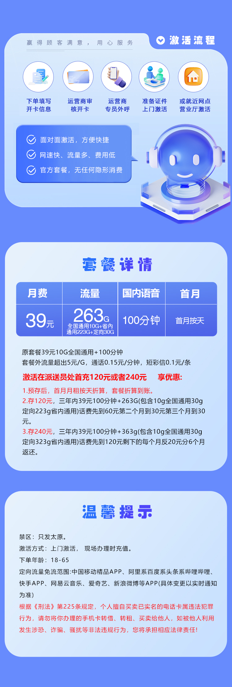 移动专属卡详情