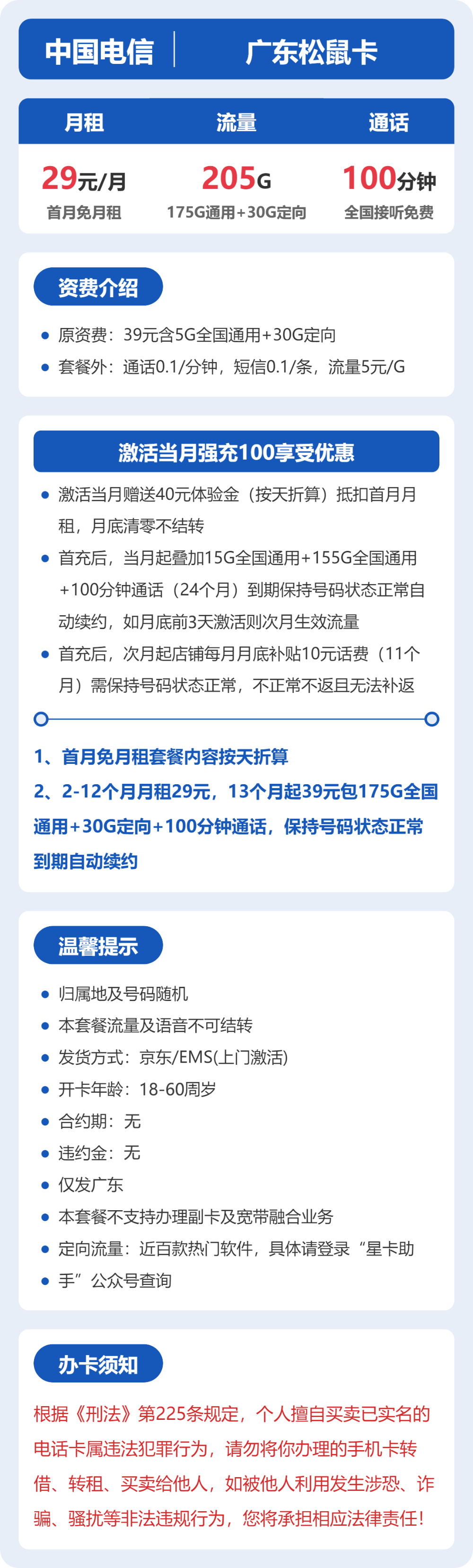 广东电信松鼠卡详情